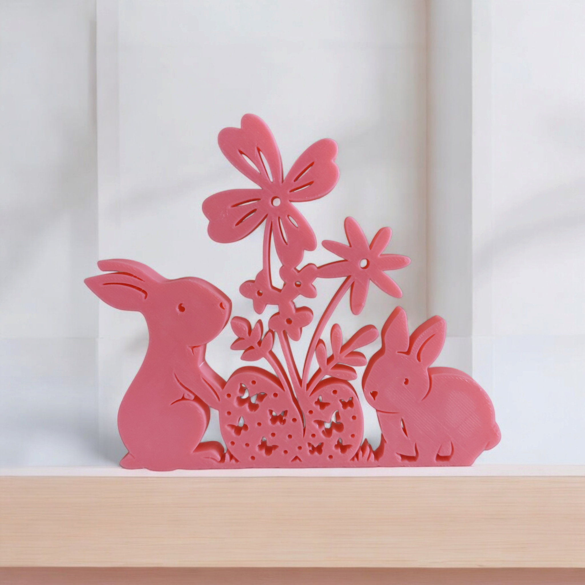 Easter Bunnys With Eggs Decoration