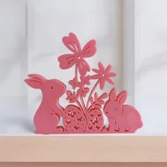 Easter Bunnys With Eggs Decoration