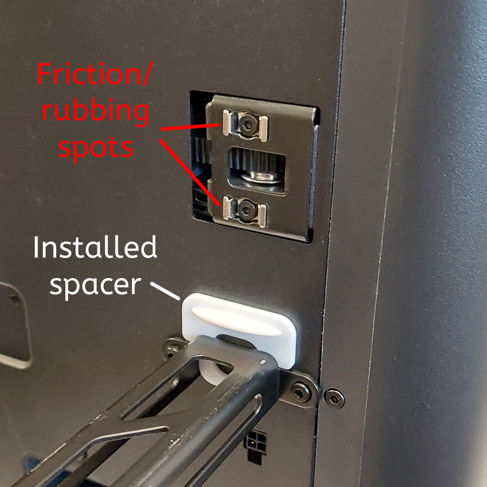 Spool Spacer for Bambu Lab X1 & P1S Rear Spool Holder - Reduces Spool Binding & Dragging on Printer Back