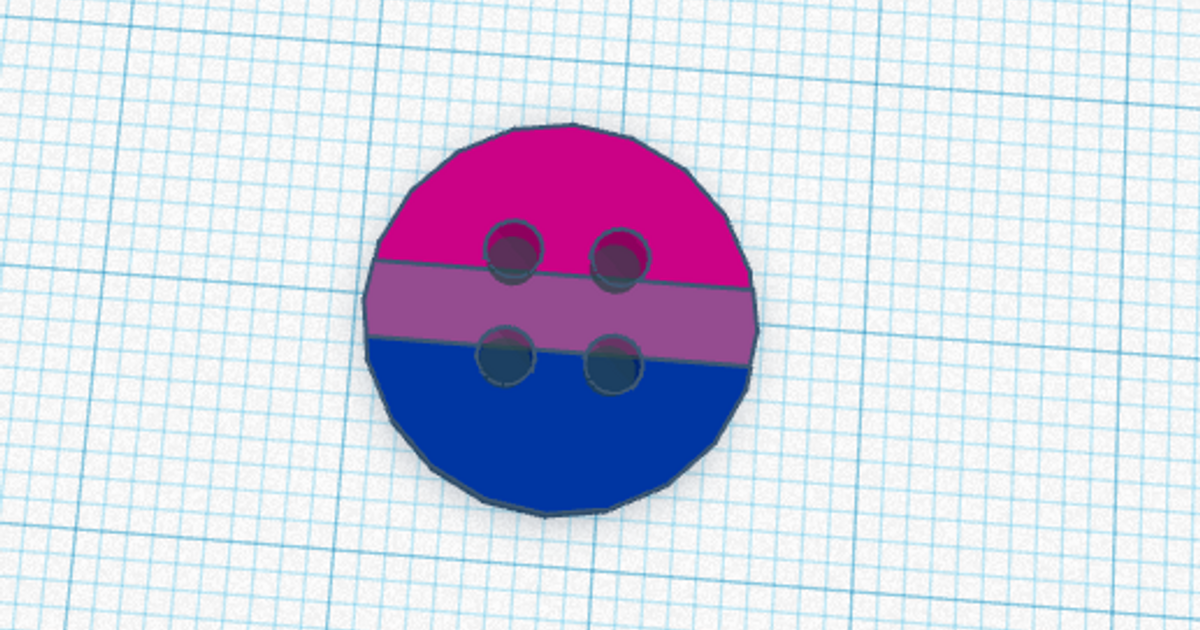 Bi-Flag Button by flansch | Download free STL model | Printables.com