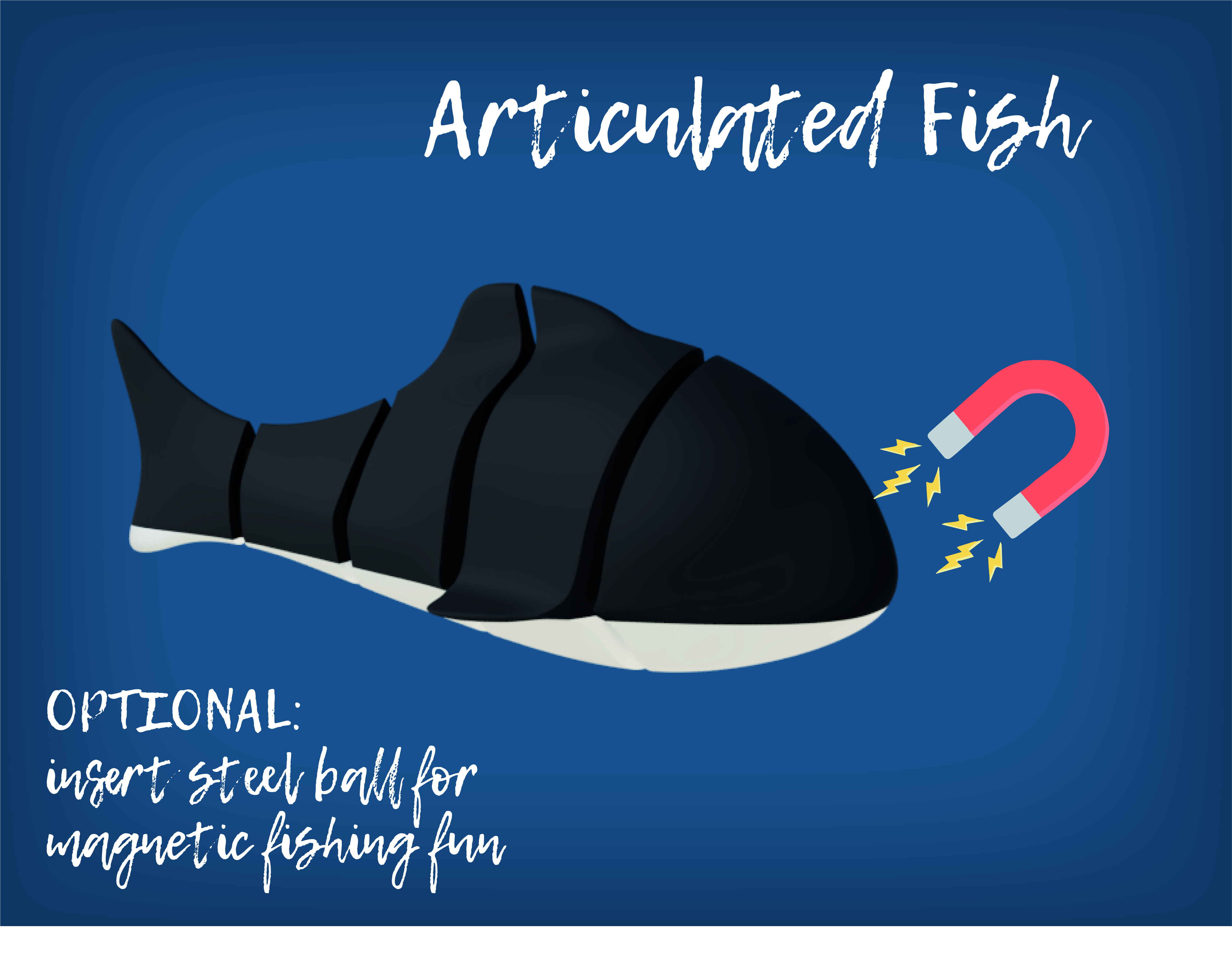 Articulated Fish w/ leather strap