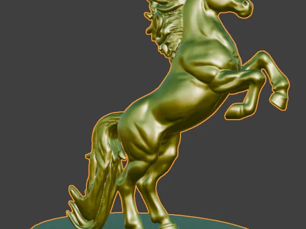 Rearing Unicorn On Stand