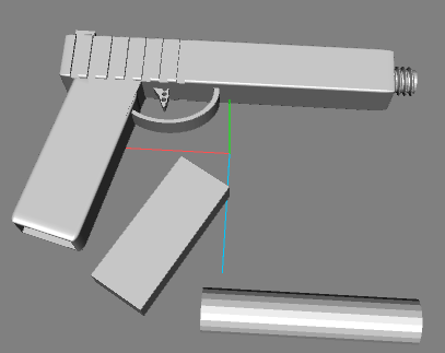 Gun with silencer