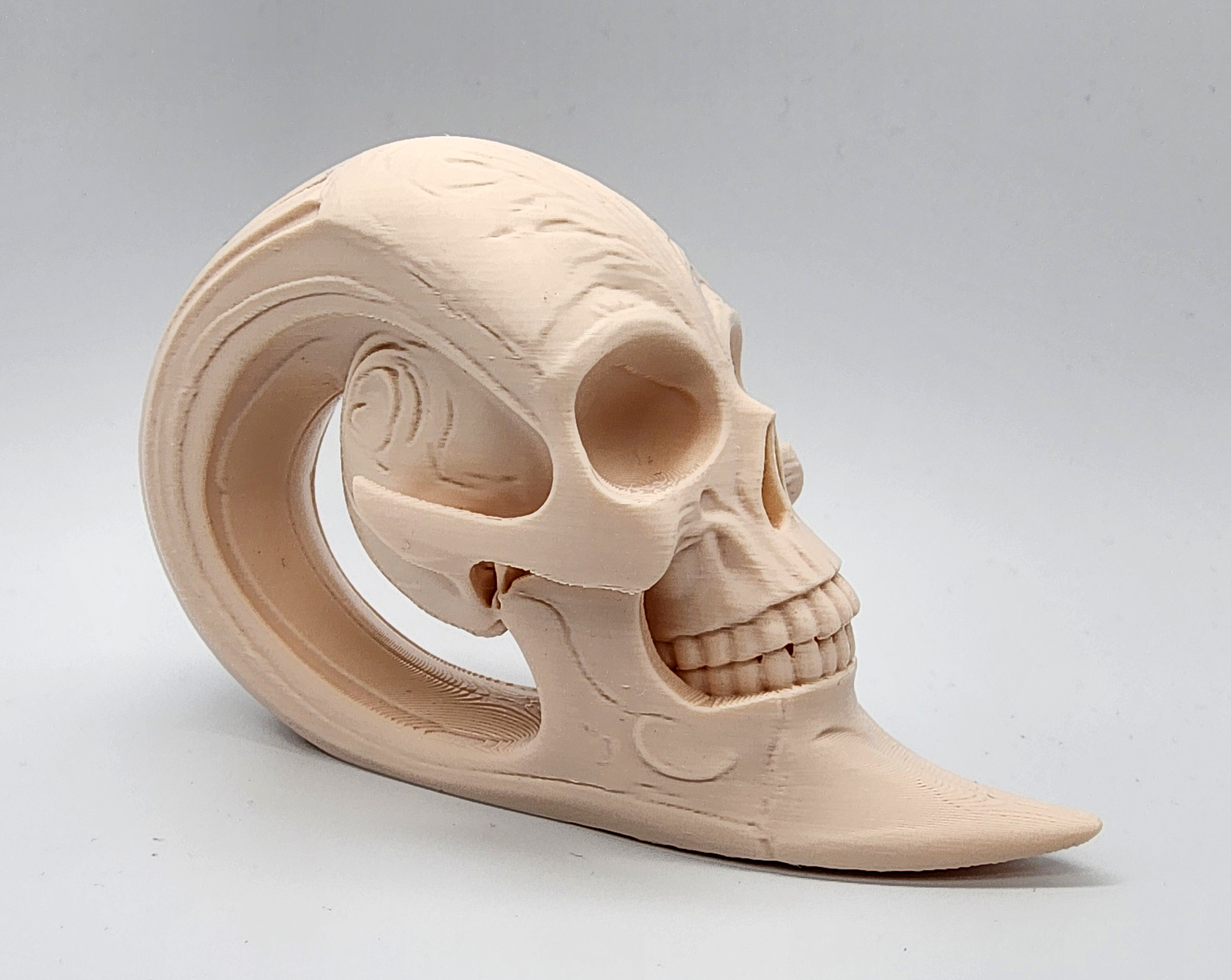 Elongated Skull Sculpture