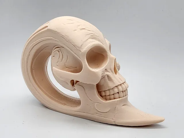 Elongated Skull Sculpture