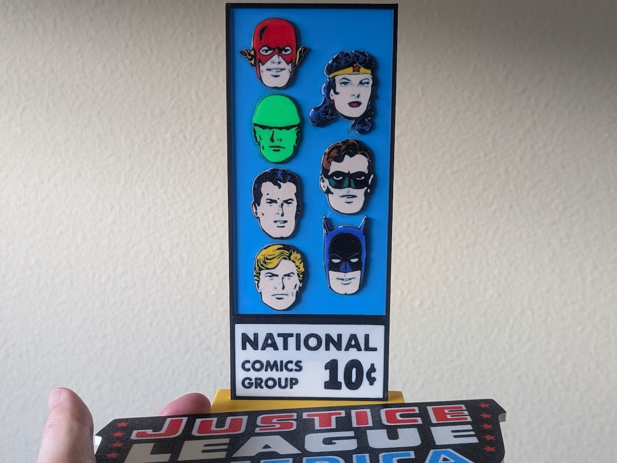 Justice League of America #1 Corner Box + Stand