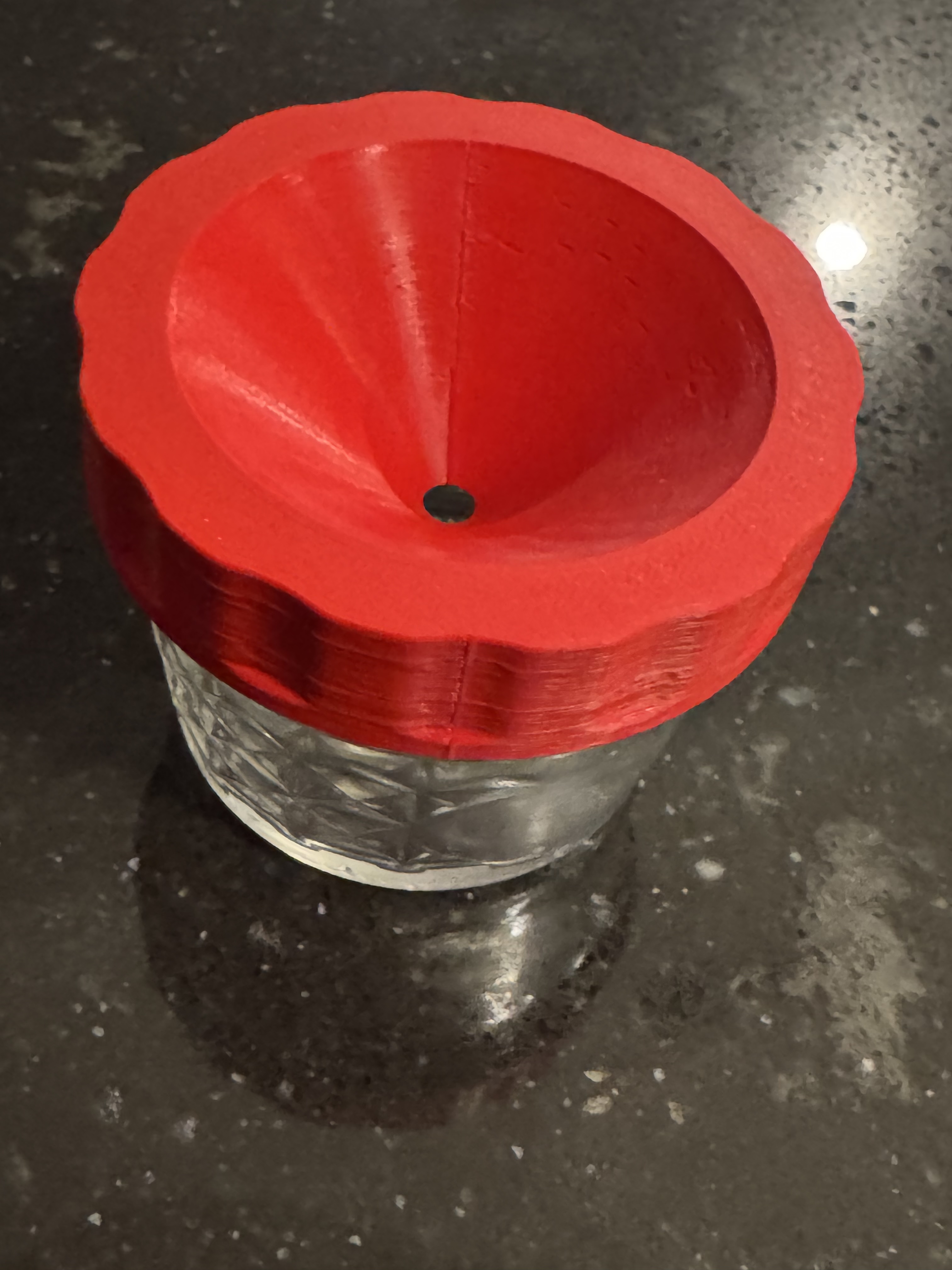 Fruit Fly Trap Lid for 4oz Ball Jar 3D model thumbnail