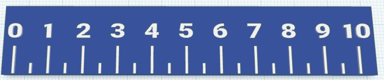 10 centimeter (cm) ruler
