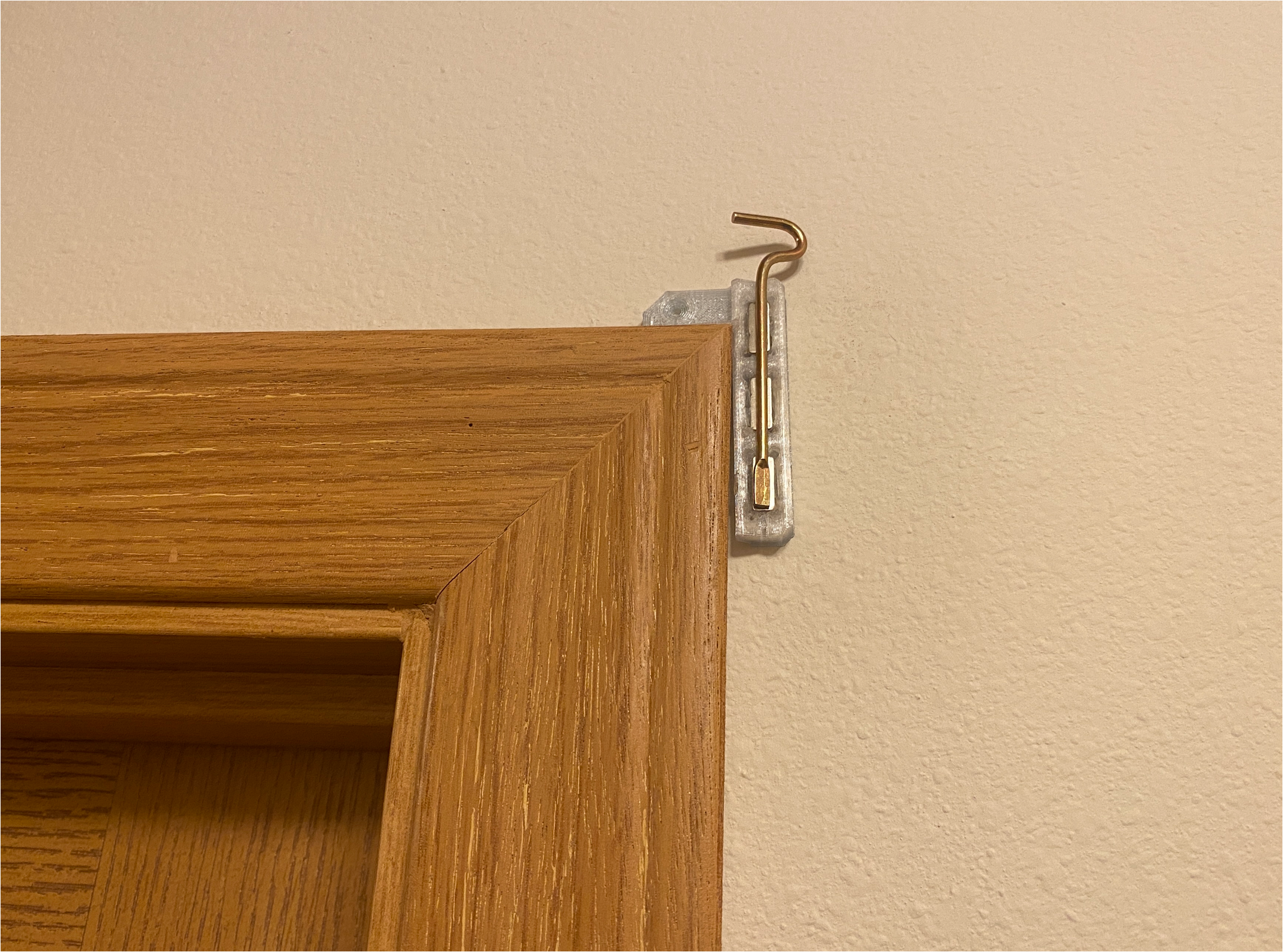 Interior door key holder