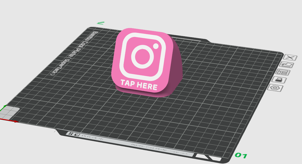 Tappable Instagam NFC Chip Sign