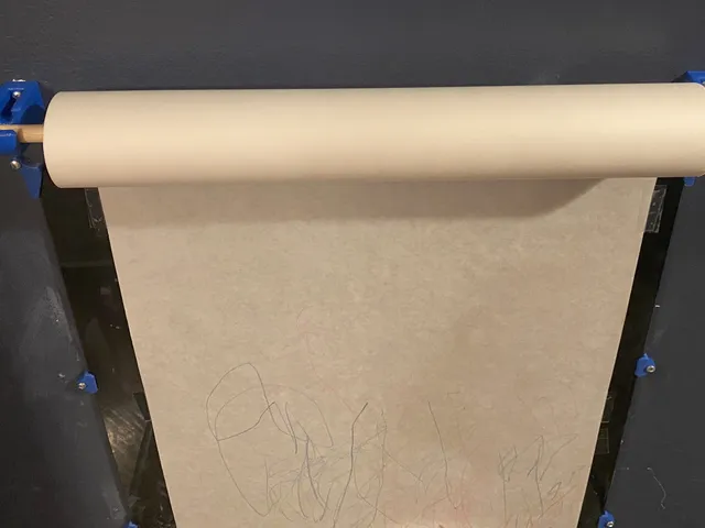 Kids wall mount for art paper roll