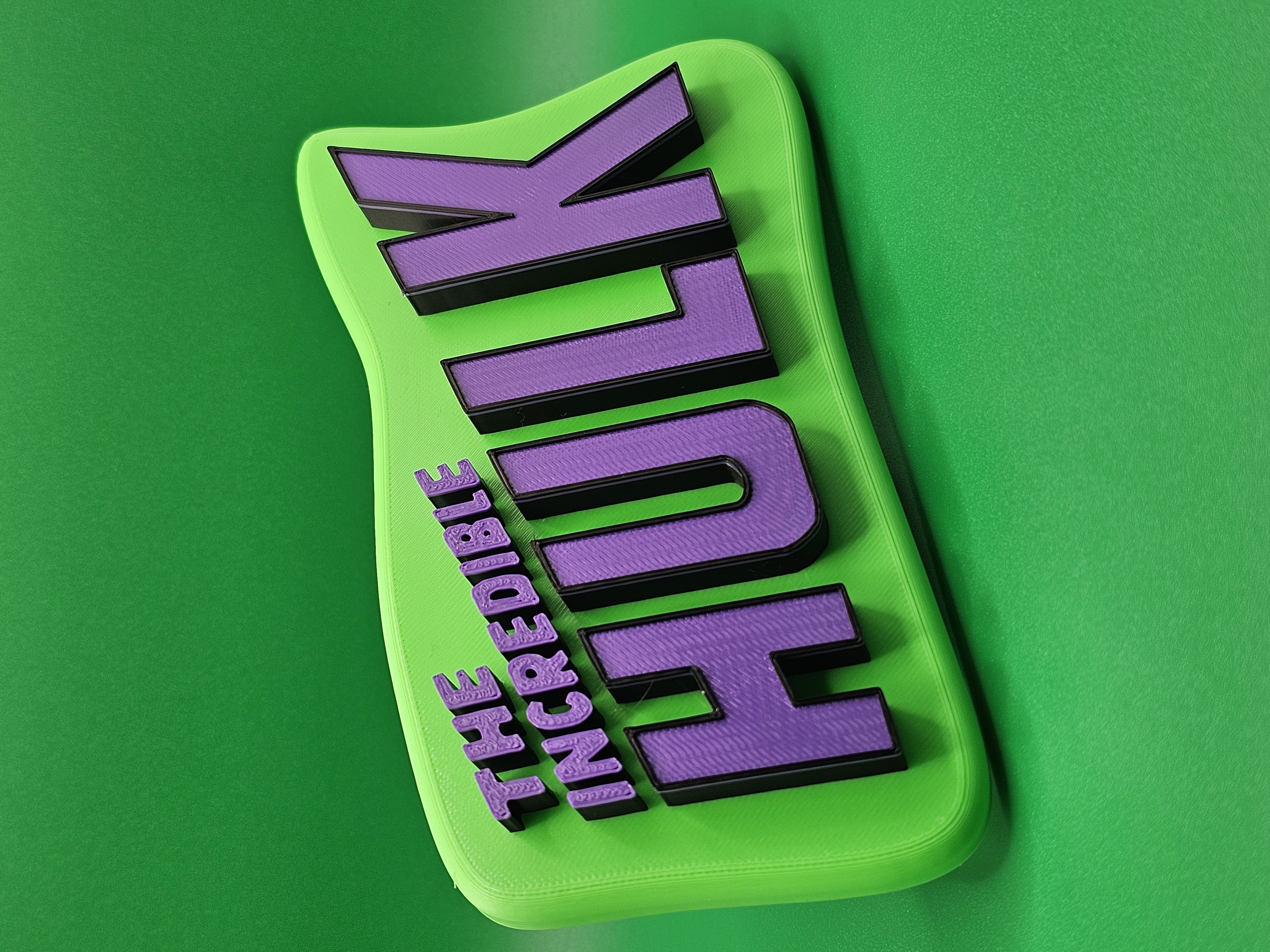Incredible Hulk 3D Logo (Single Extruder)