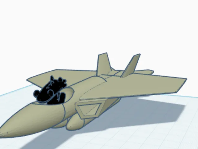 Toothless in an F 22 Raptor