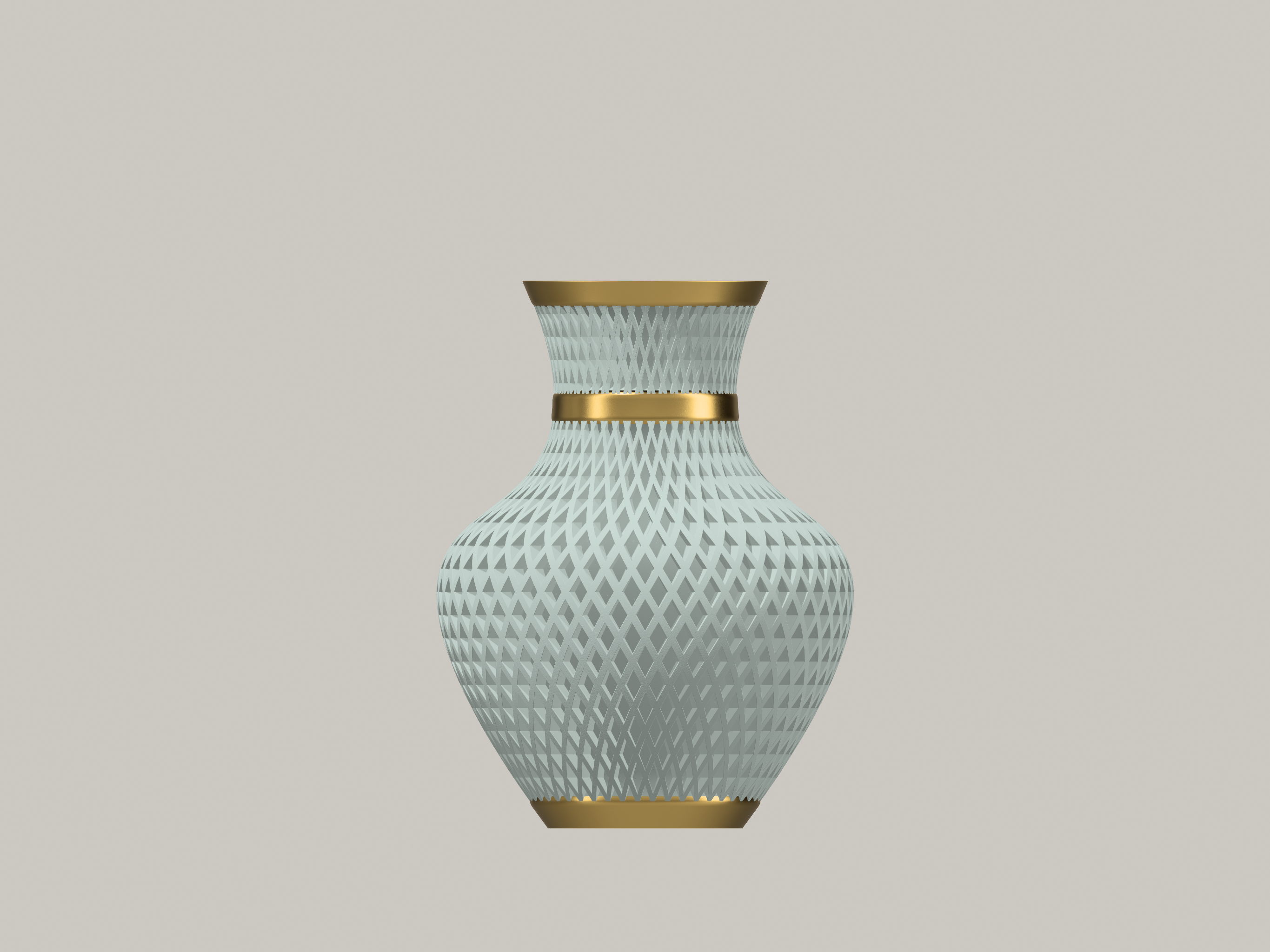 Large Diamond Mesh Vase