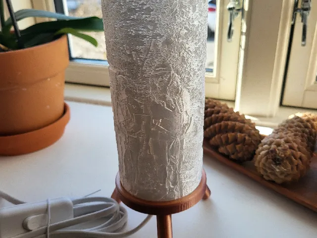 Small cozy lithophane lamp (E14 bulb)