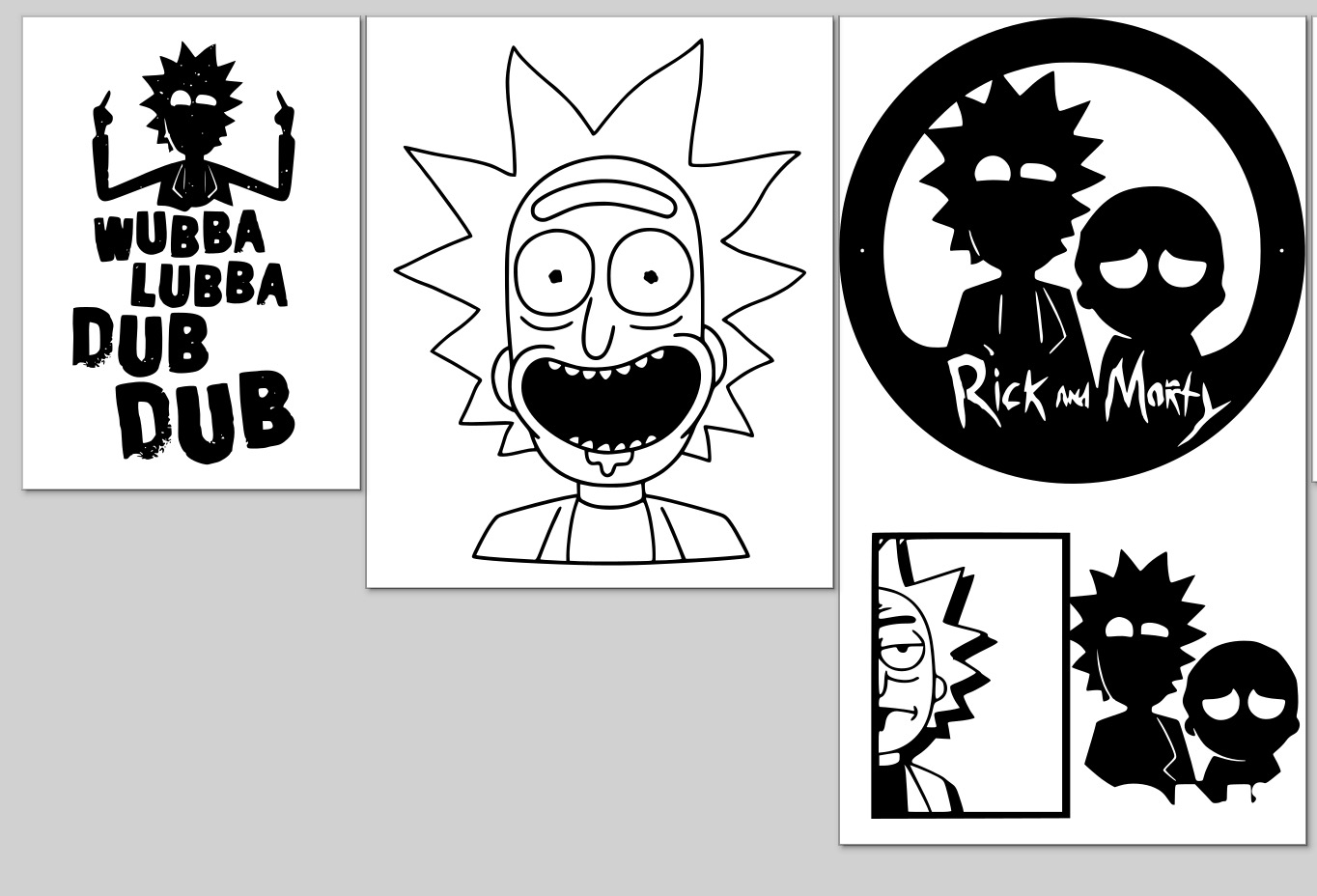 Rick And Morty Wall Art Collection (4 models)