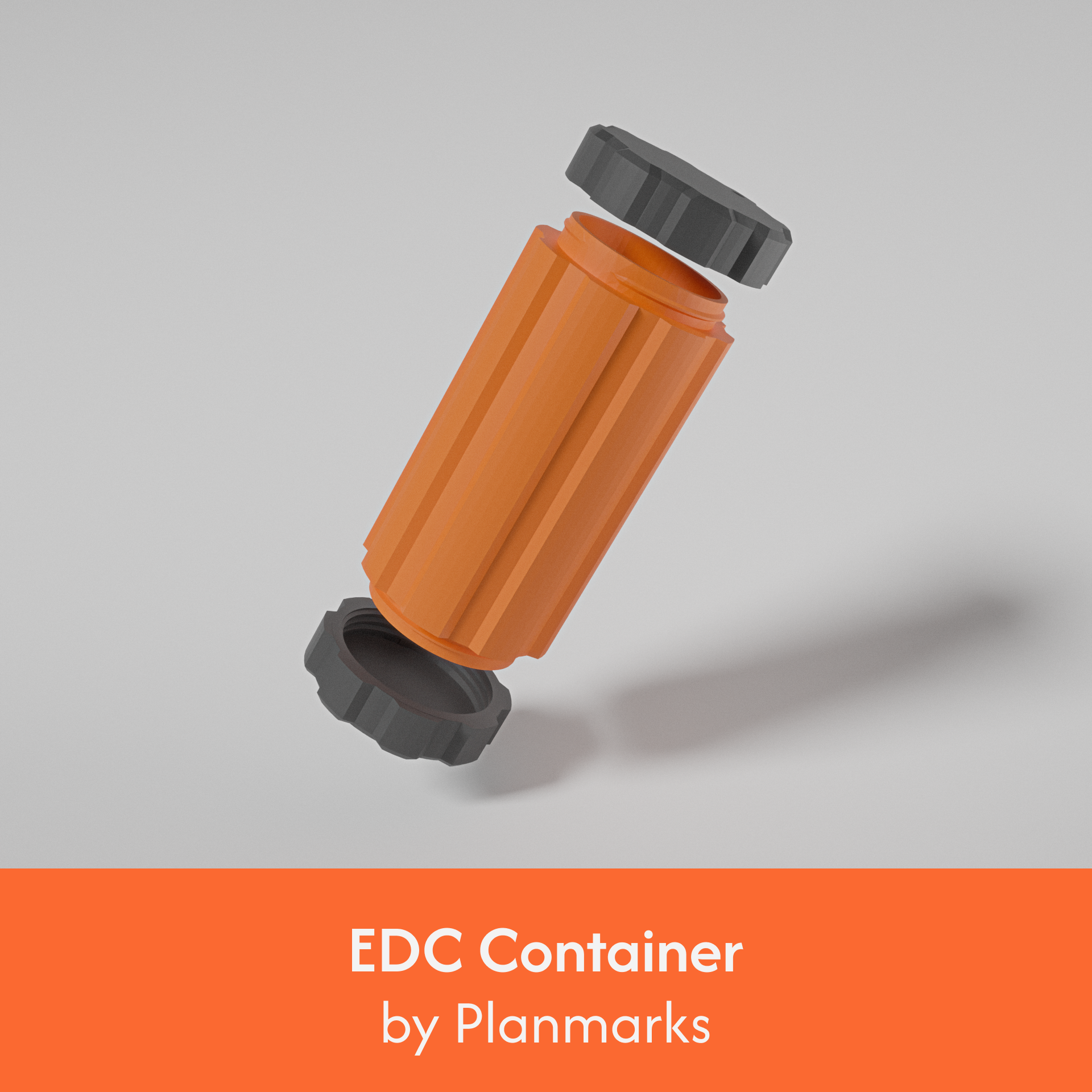 Rugged EDC Container with Screw Cap