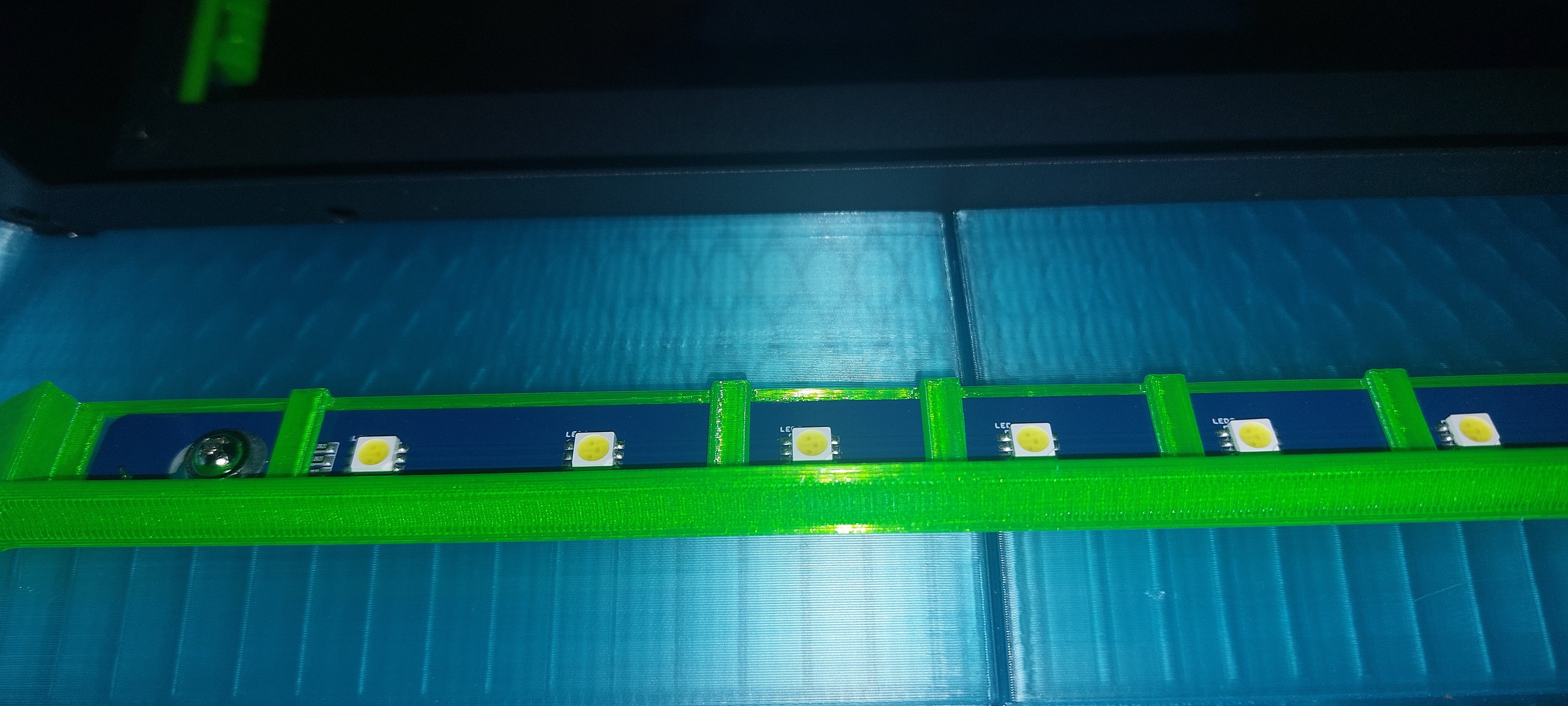 Flashforge A5M enclousure, Aliexpress LED Stripe front protection.