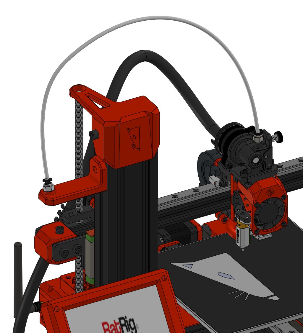 Filament guide arm with M10x1 thread pushfittung coupler Ratrig V-Minion 3D Printer