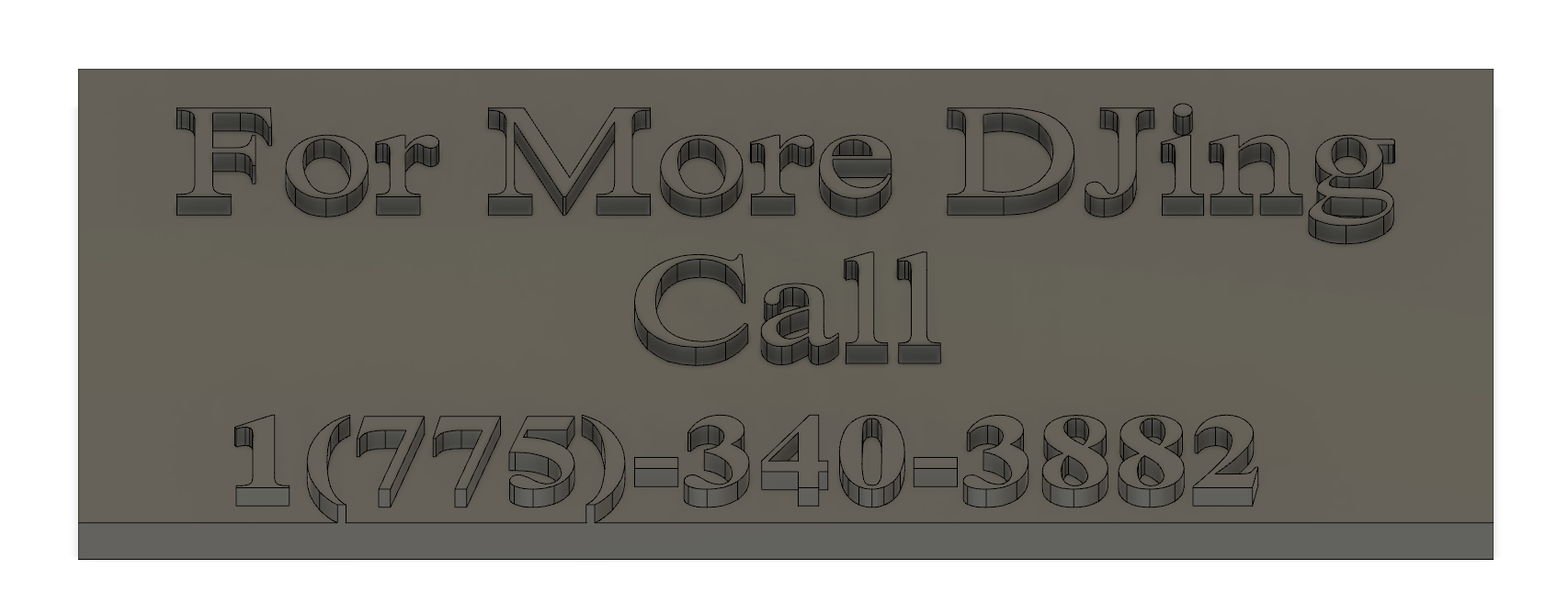 DJ customizable business card (extruded)