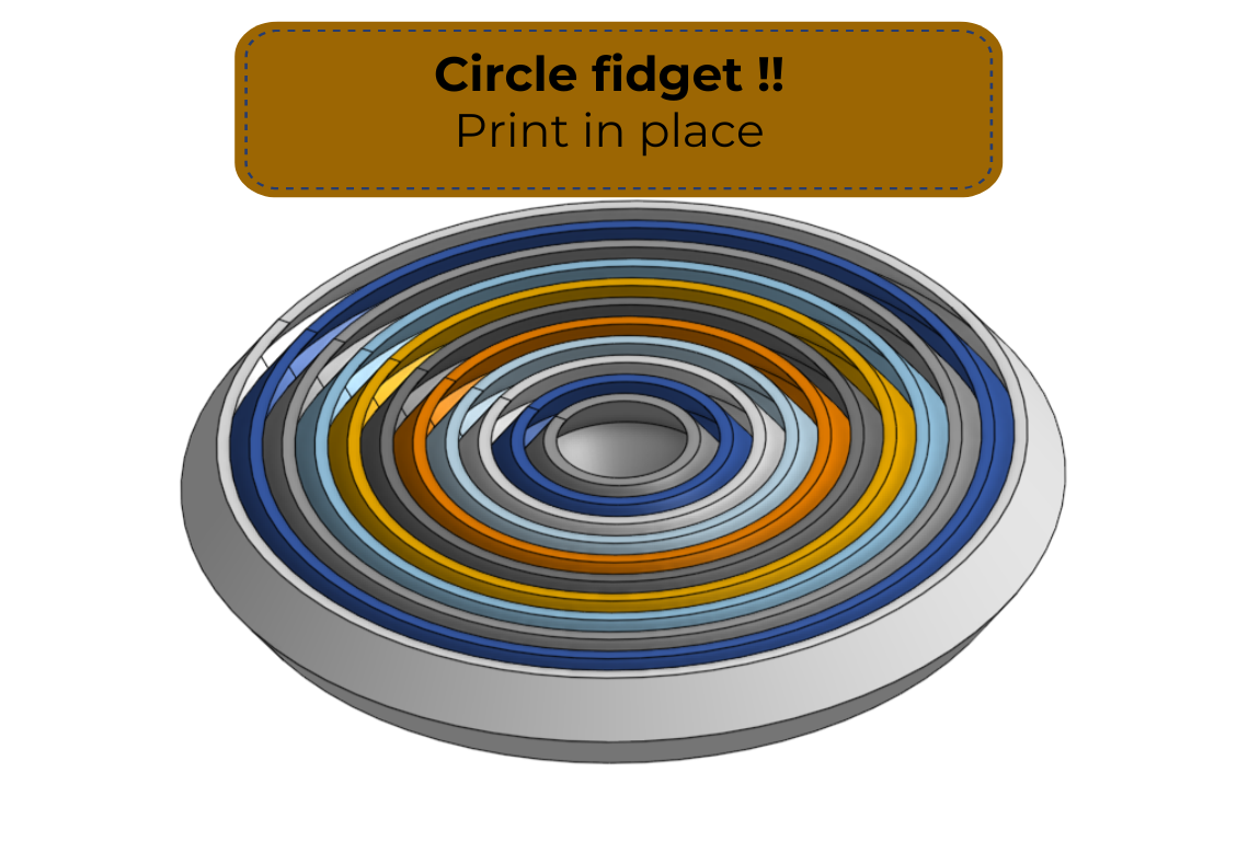 Circle fidget print-in-place