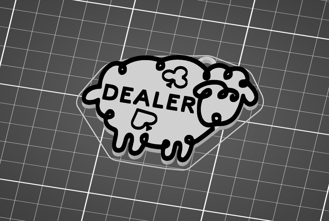 Sheesphead Dealer Button / Token / Chip