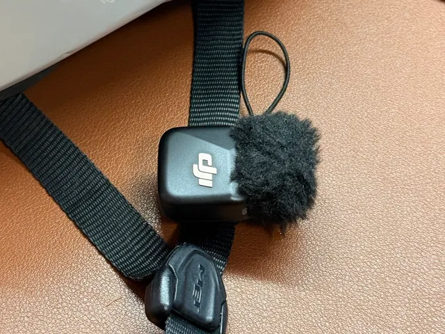 DJI Mic Mini magent mount on helmet strap