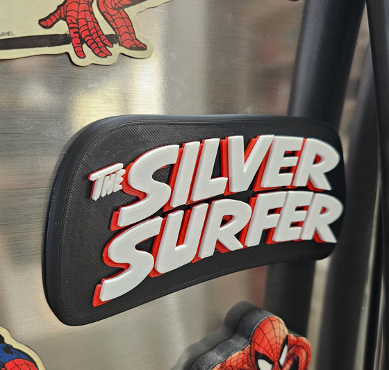 Silver Surfer 3D Logo (Single Extruder)