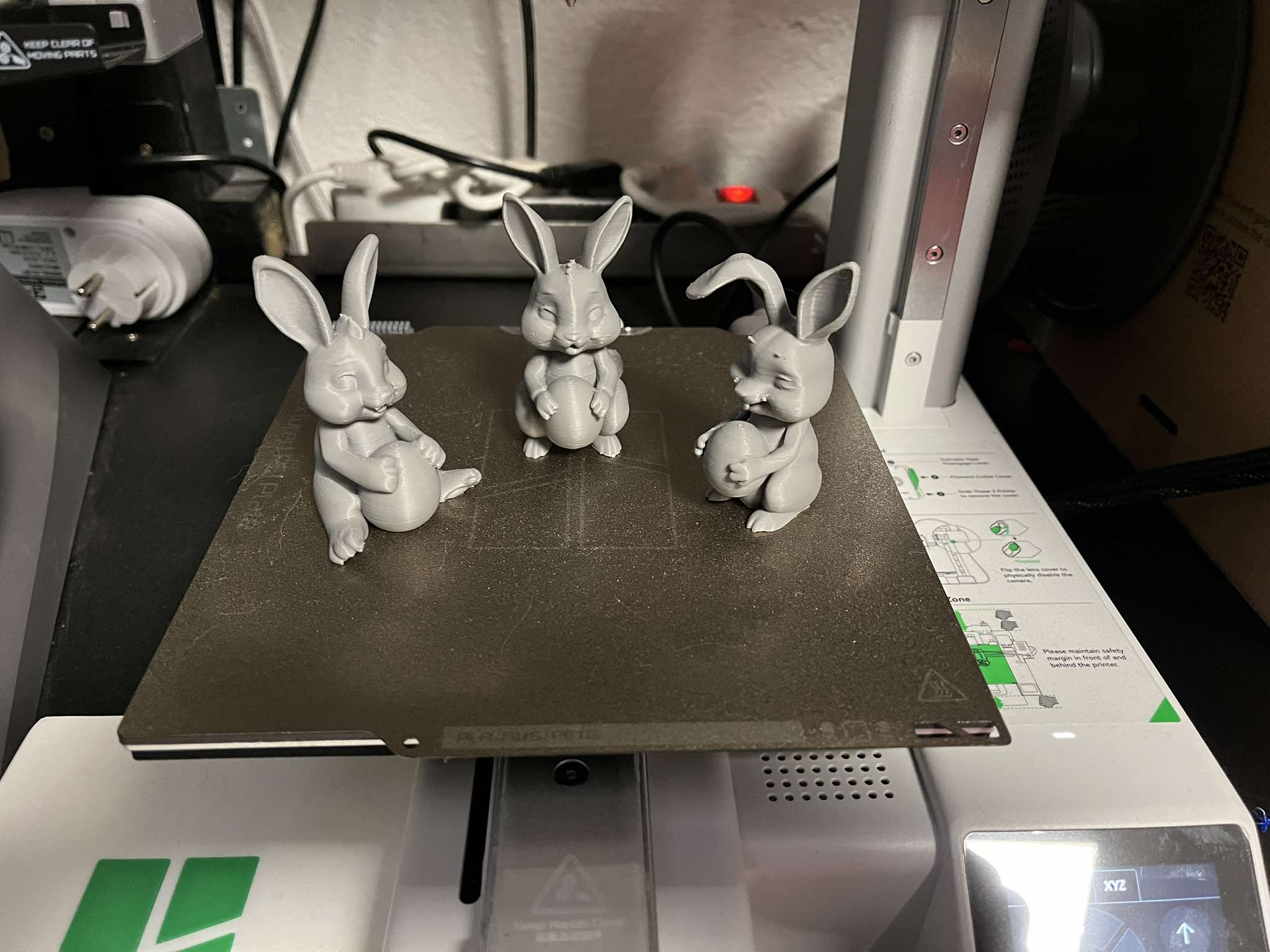 Easter bunnies with eggs — miniatura 5