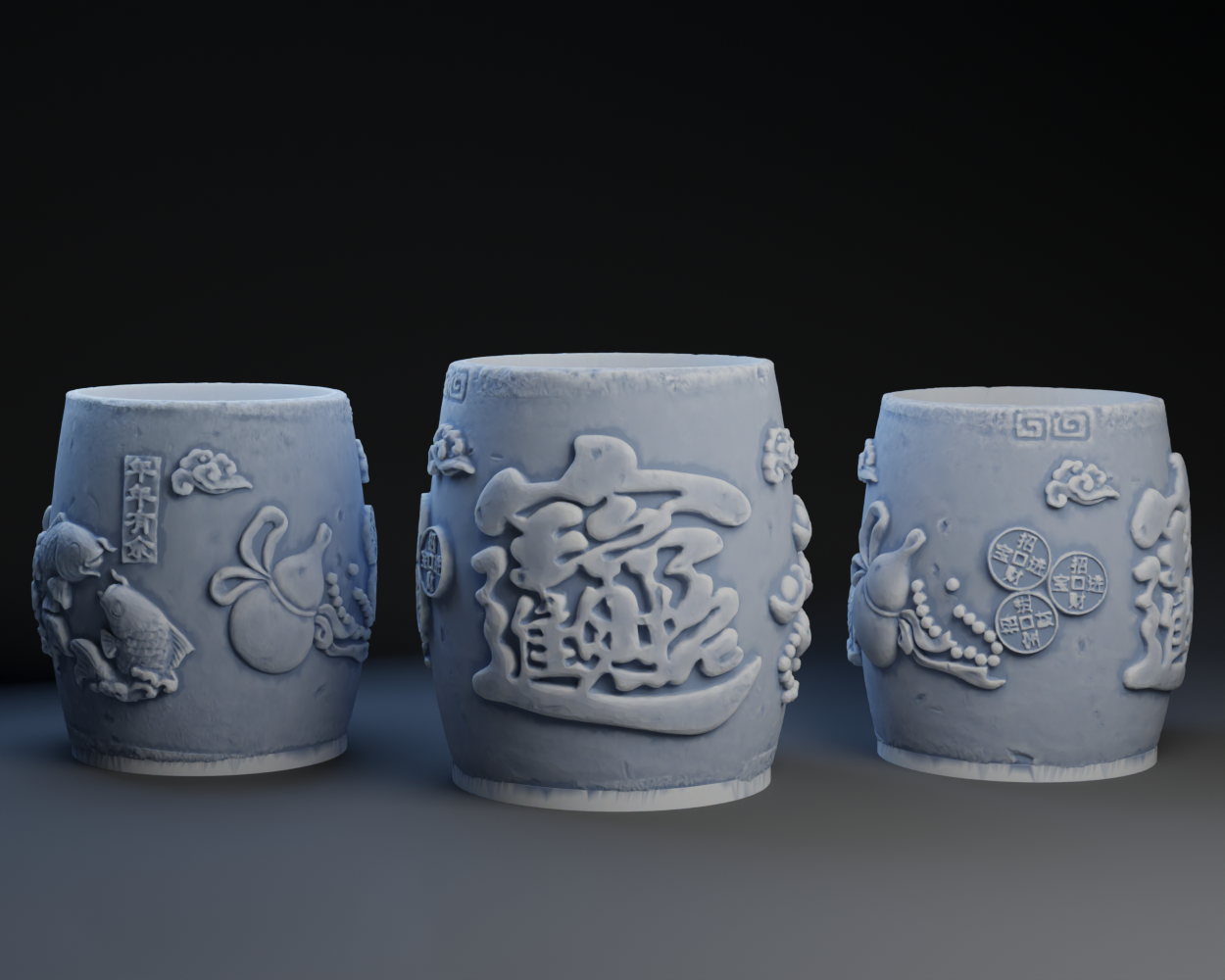 Chinese Brush Cup :: Styrofoam coffee cup holder