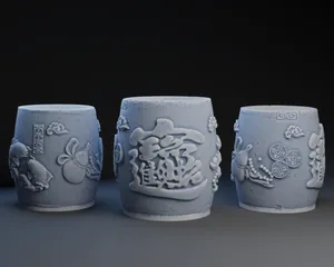 Chinese Brush Cup :: Styrofoam coffee cup holder