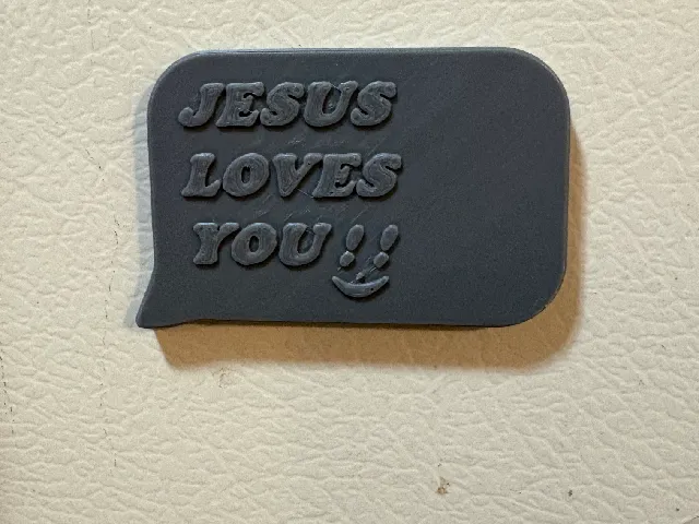 jesus loves you fridge magnet