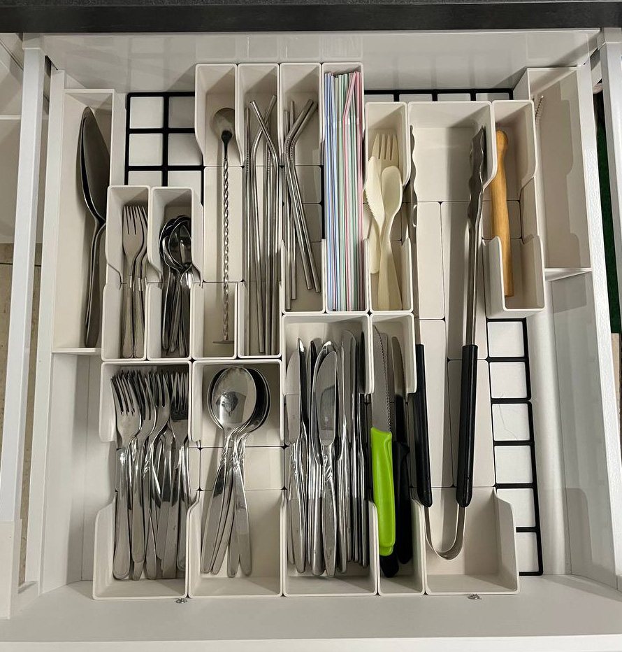 Customized Ikea Maximera drawer box for use with Gridfinity