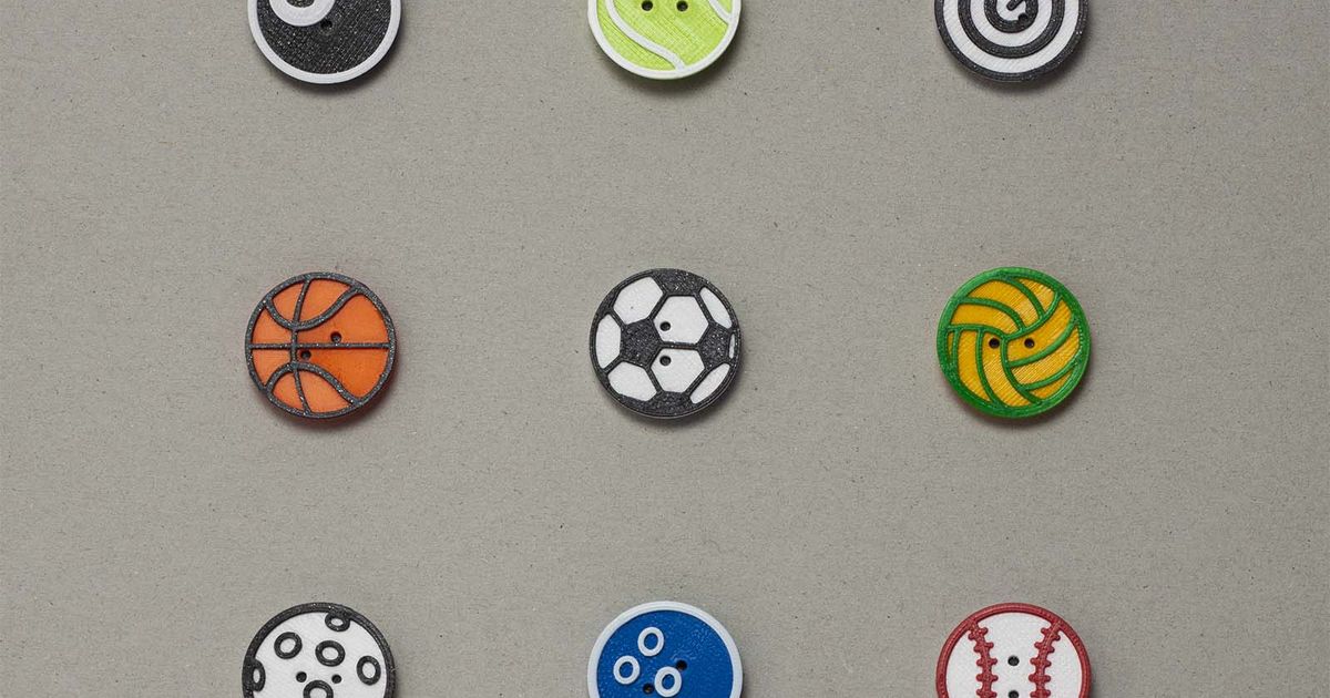 Sports Buttons by Michal Fanta | Download free STL model | Printables.com