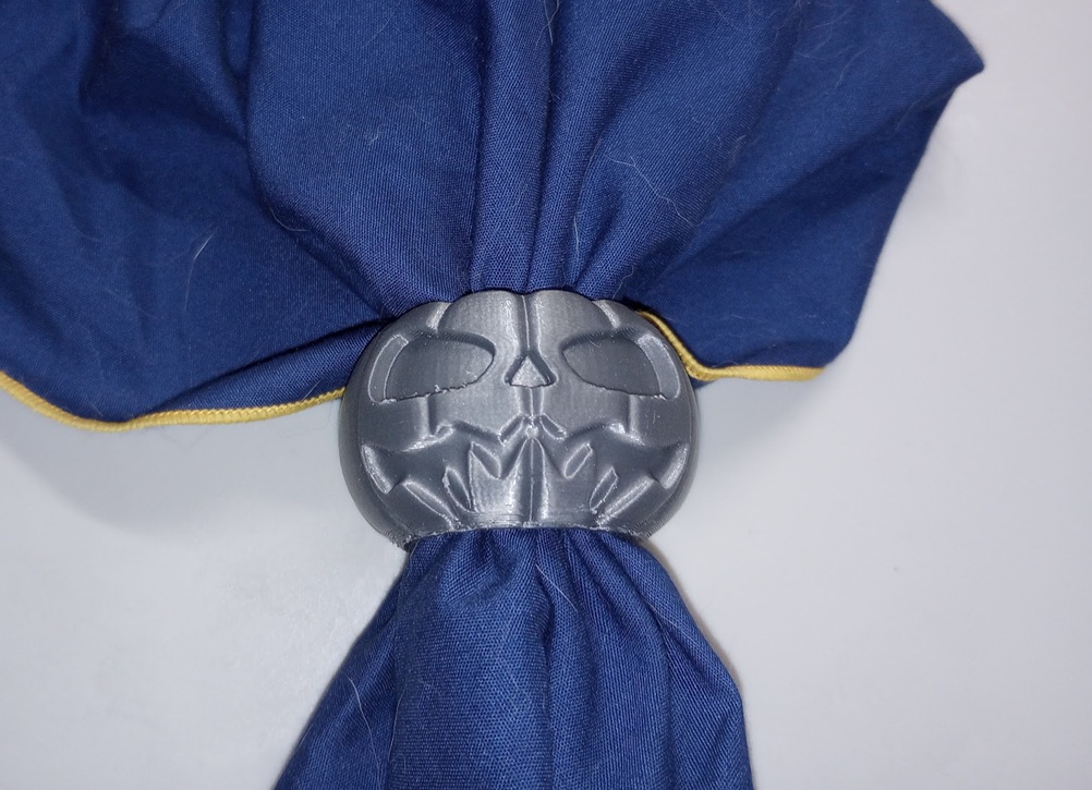 Jack O' Lantern Cub Scout Neckerchief Woggle & Slide