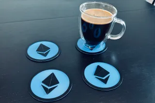 Ethereum Cryptocurrency Drink Coasters - Just add an optional cork backing...or not :-)