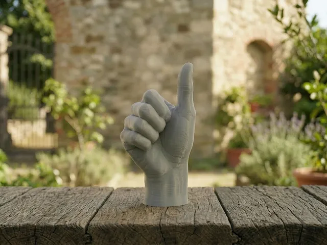 Thumbs Up Hand Sculpture: Realistic Like Gesture Statue