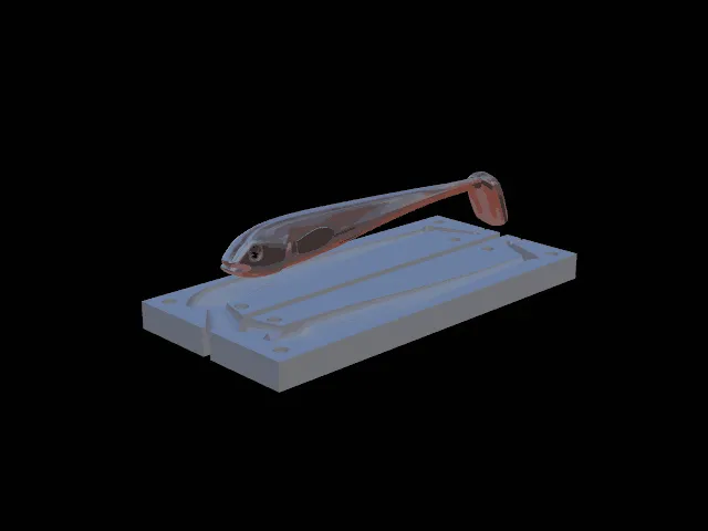 AM bait fish 16cm hoof form for predator fishing – Design 2