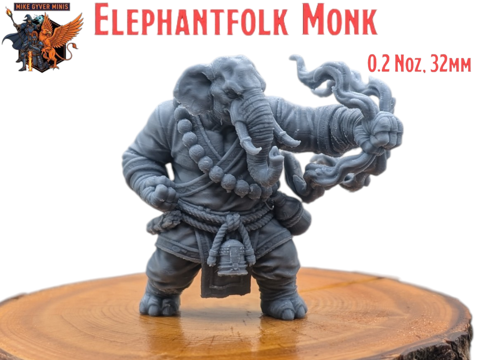 Elephantfolk Monk - MGM Print-Ready Mini 3D model