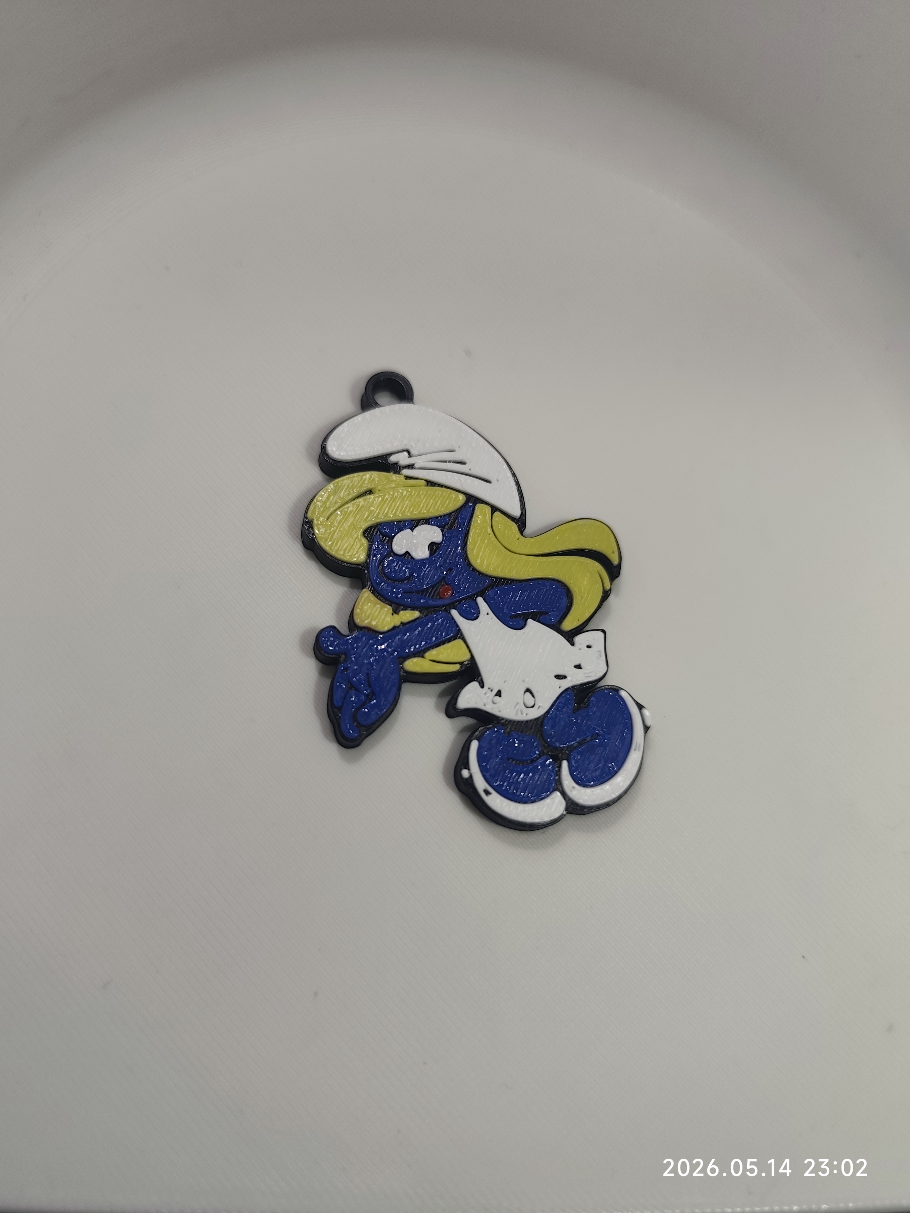 Smurfette keychain