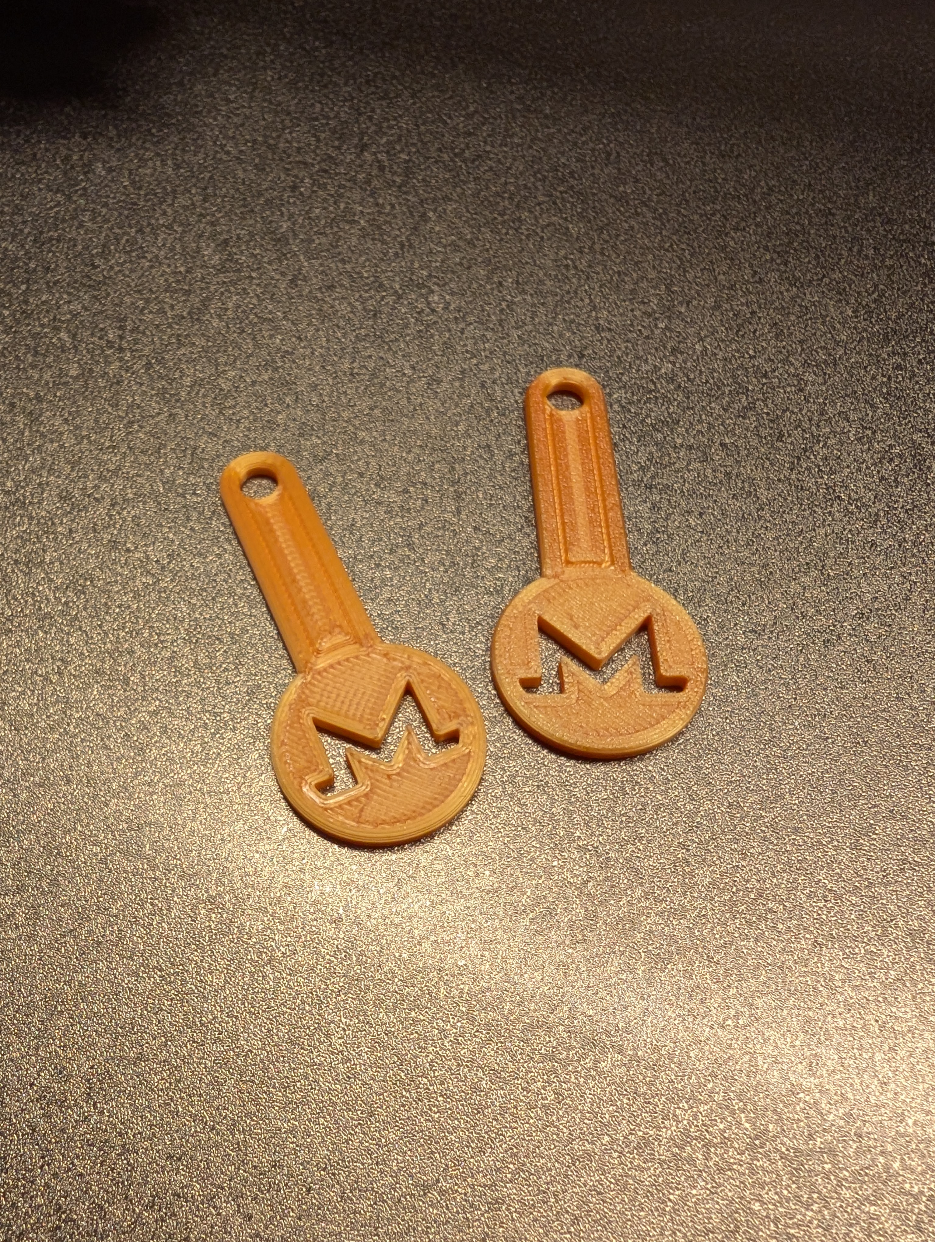 Removable Monero Shopping Cart Coin Keychain