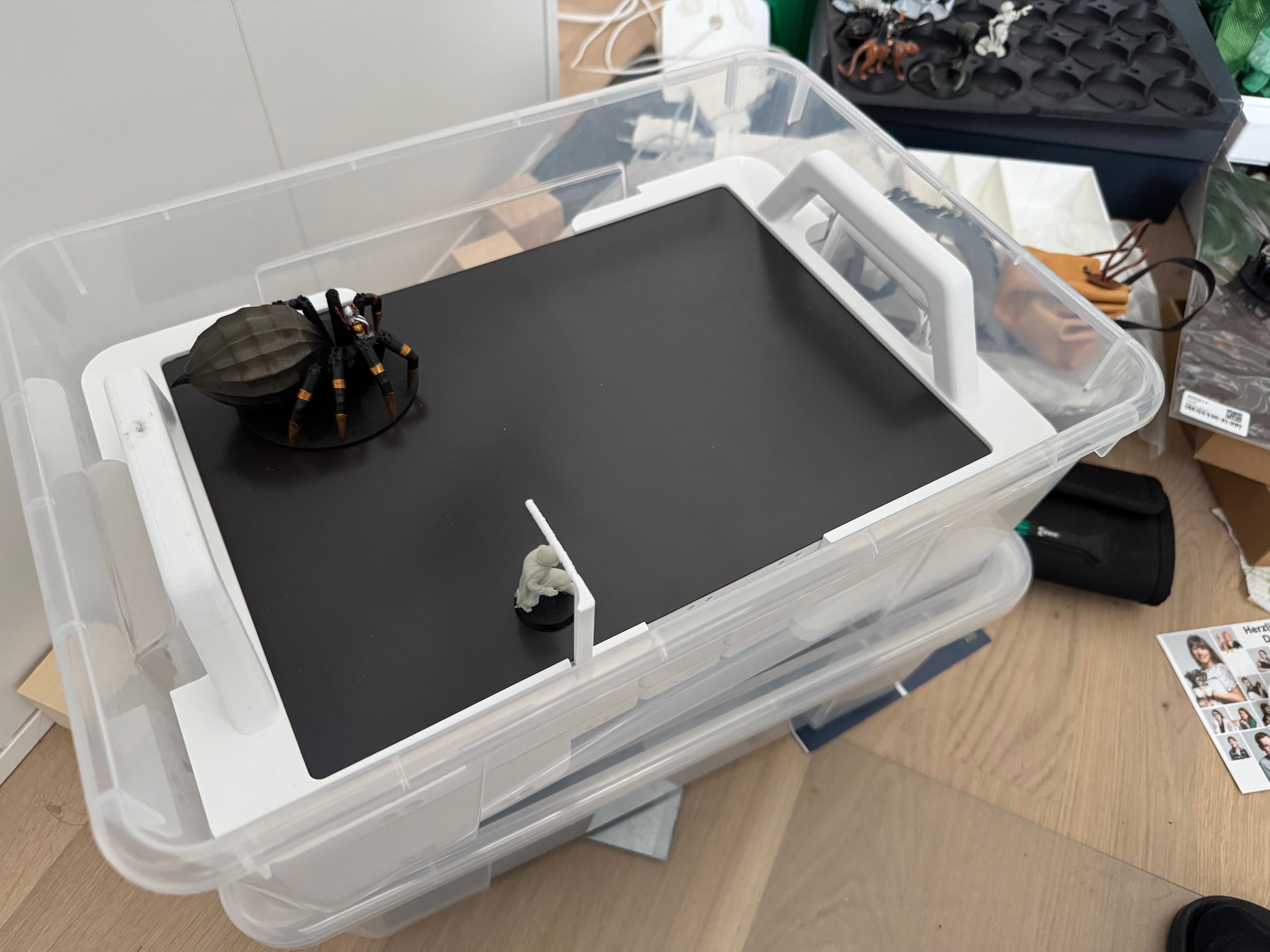 D&D Magnetic Tray – Gridfinity Compatible – Fits IKEA Samla 11L 3D model thumbnail