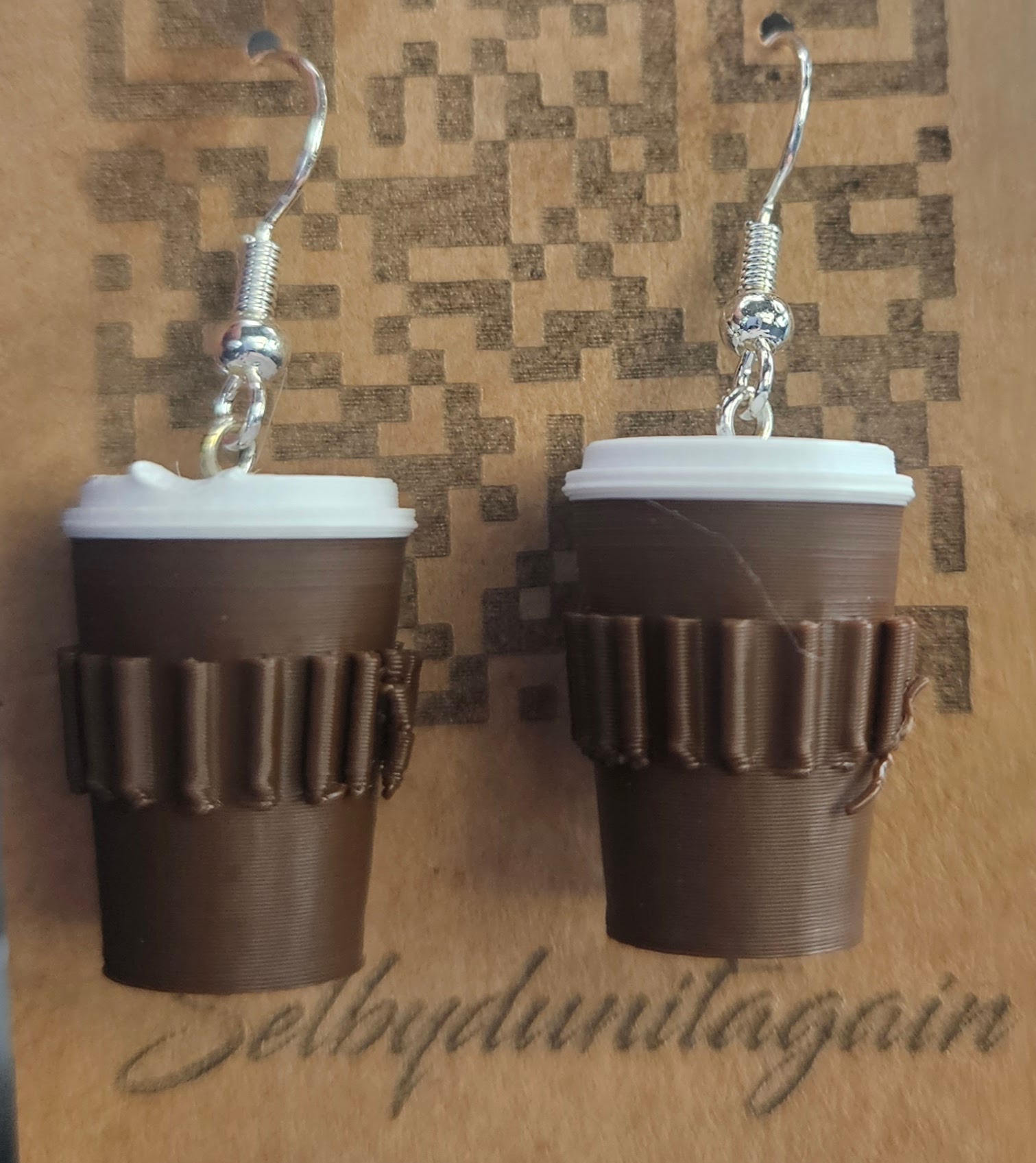 Coffee cup earring