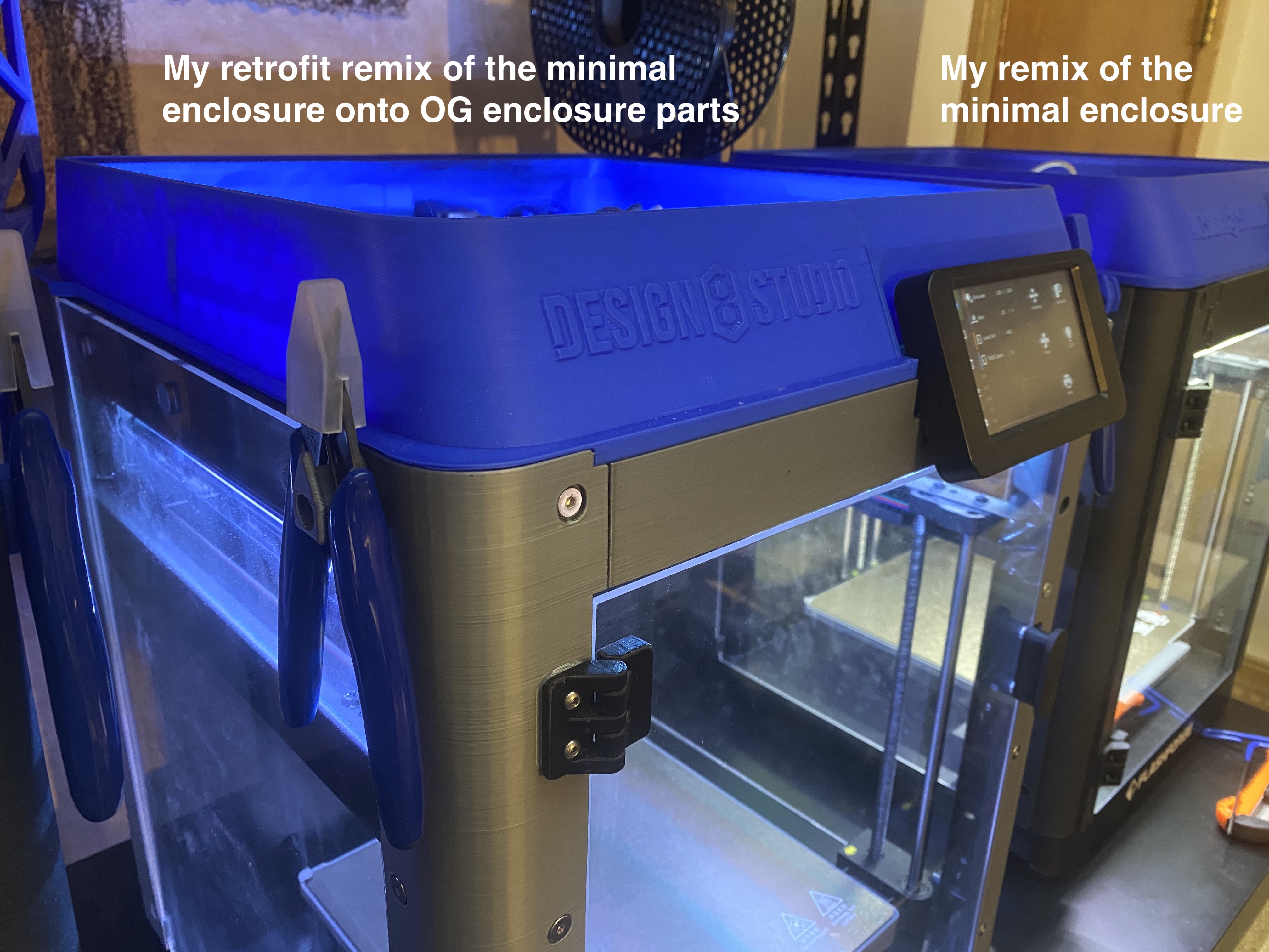 Flashforge Adventurer 5M (AD5M) - Retrofit Minimal Enclosure onto OG DIY Enclosure - get your touch screen back on metal frame v1.0