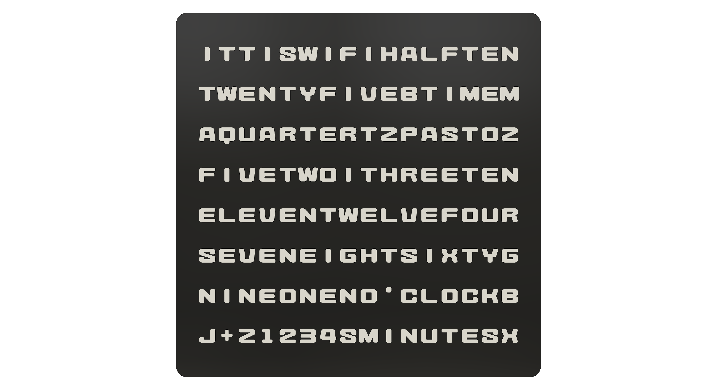 WordClock 16x8 - 2025