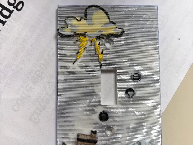 Benchy and jeff the shark light switch plate