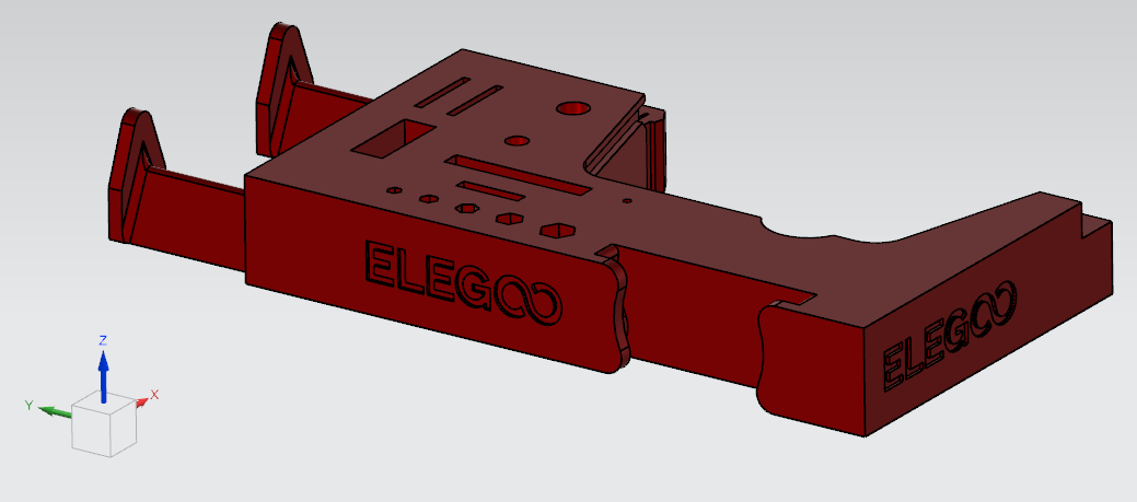 Tool Holder v2 for Elegoo Neptune 3 Pro w/ Cable Chain Mod