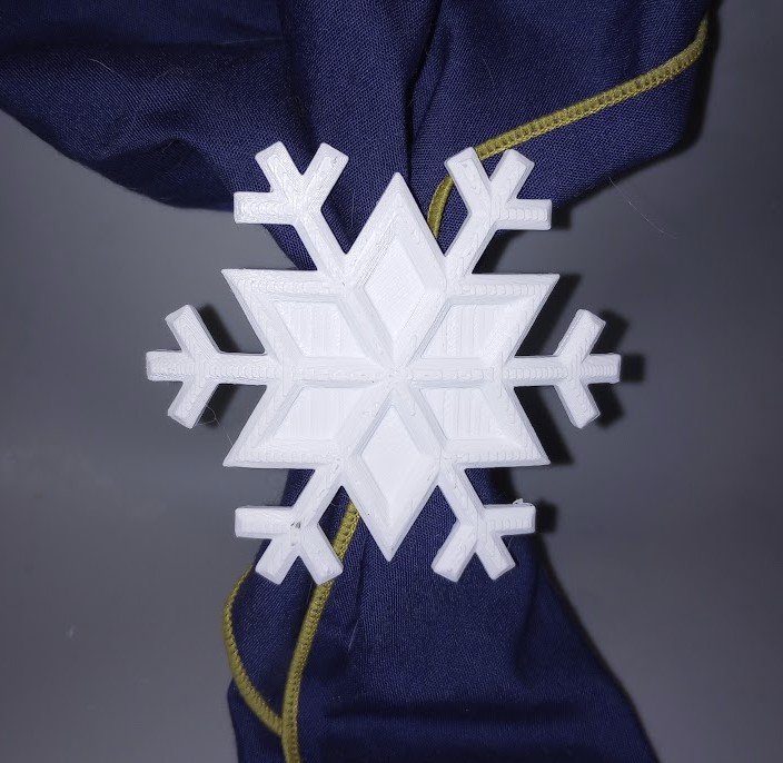 Snowflake Cub Scout Neckerchief Woggle & Slide