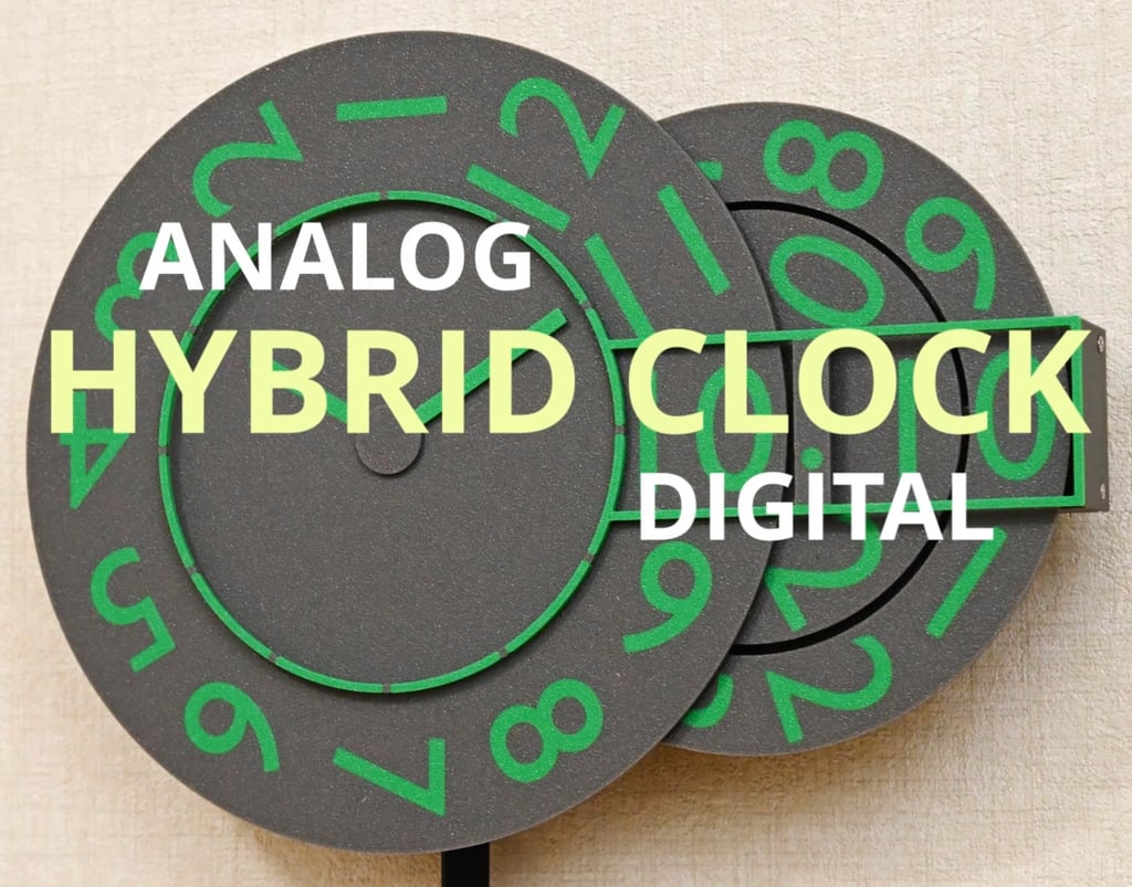 Hybrid Clock - Mechanical Fusion of Digital and Analog Clocks