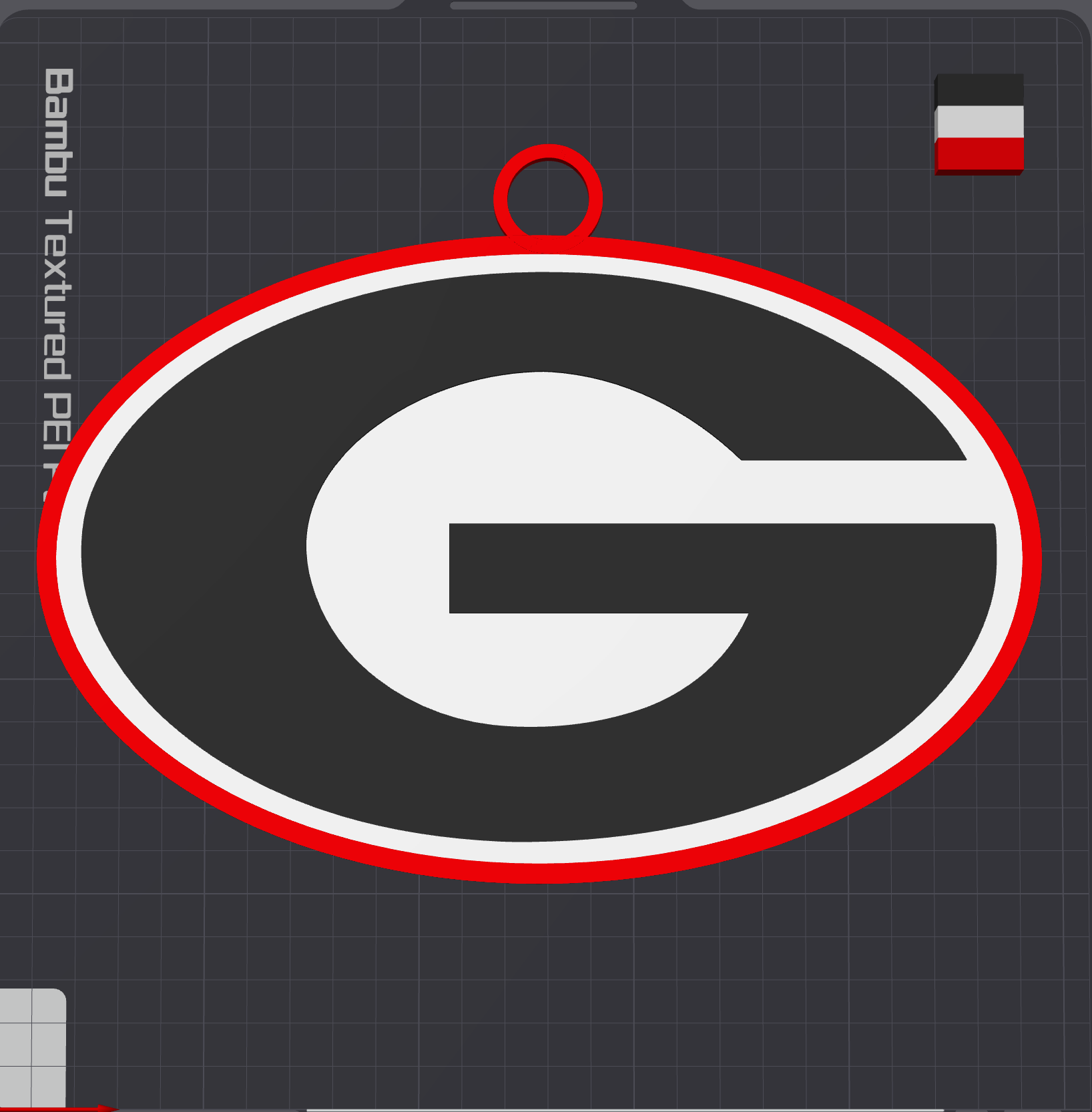 Georgia Bulldog Oversized Necklace Logo